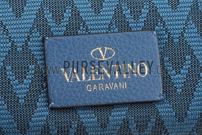 Valentino Viva Valentino Fabric Medium Tote Bag Blue