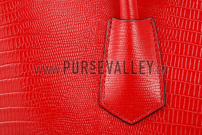 Prada Double Tote Crocodile Leather Bag Red
