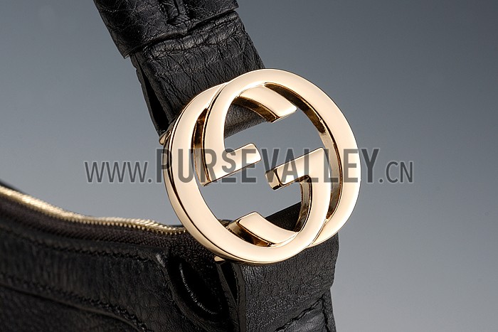 Gucci Miss GG Leather Hobo Black