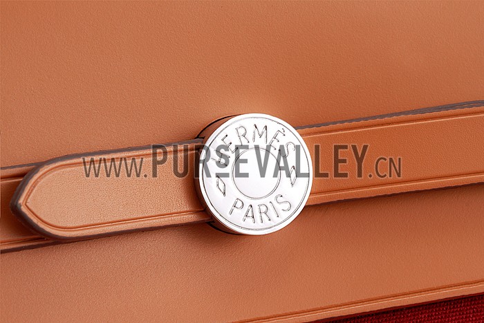 Hermes Herbag Dark Red