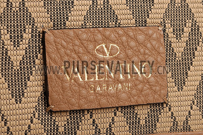 Valentino Viva Valentino Fabric B-Rockstud Bag Tan