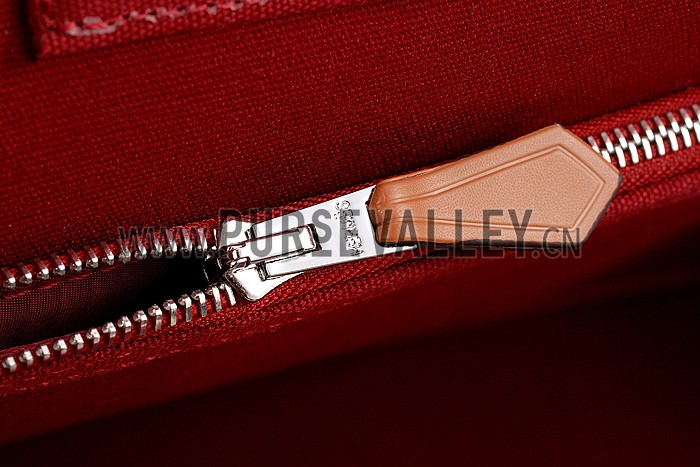 Hermes Herbag Tote Dark Red
