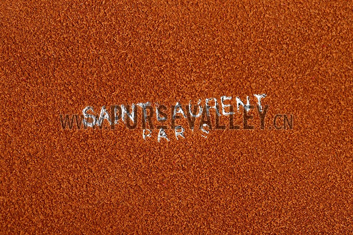 Saint Laurent Rive Gauche Small Fringed Suede Bag Tan