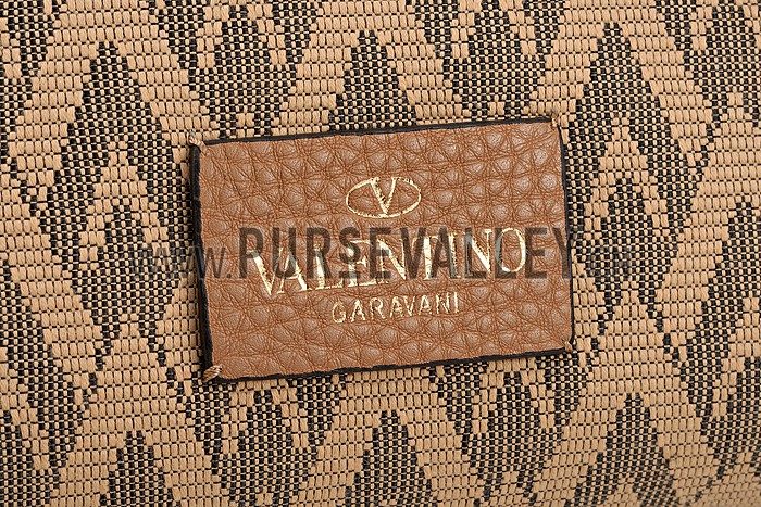 Valentino Viva Valentino Fabric Single Handle Bag Tan