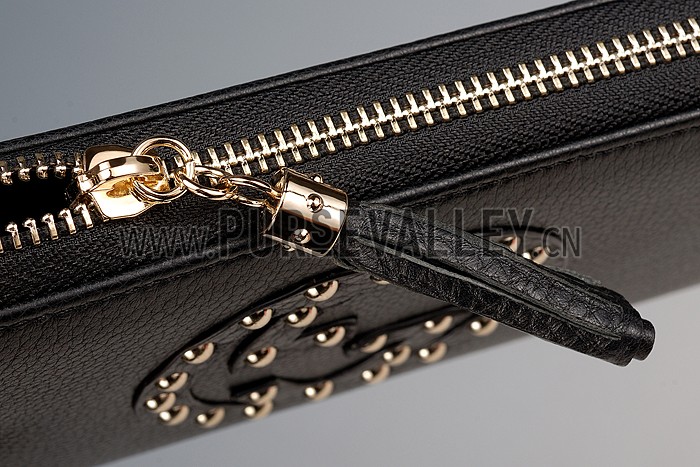 Gucci Soho Disco Studded Wallet Black