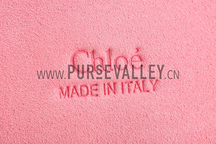 Chloe Faye Small Bag Pink Suede Leather Flap