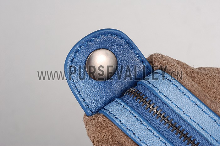 Bottega Veneta Intrecciato Duffel Bag Two Toned Light Blue and Blue