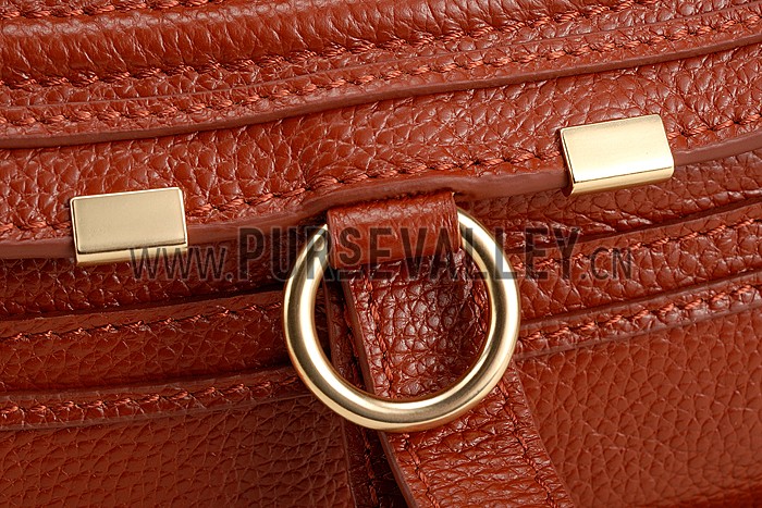 Chloe Marcie Satchel Crossbody Bag Dark Brow