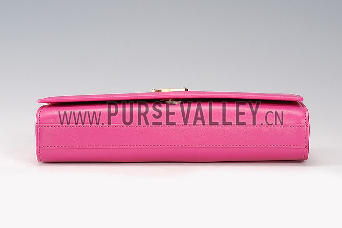 Saint Laurent Classic Monogram Clutch Fuchsia 608325