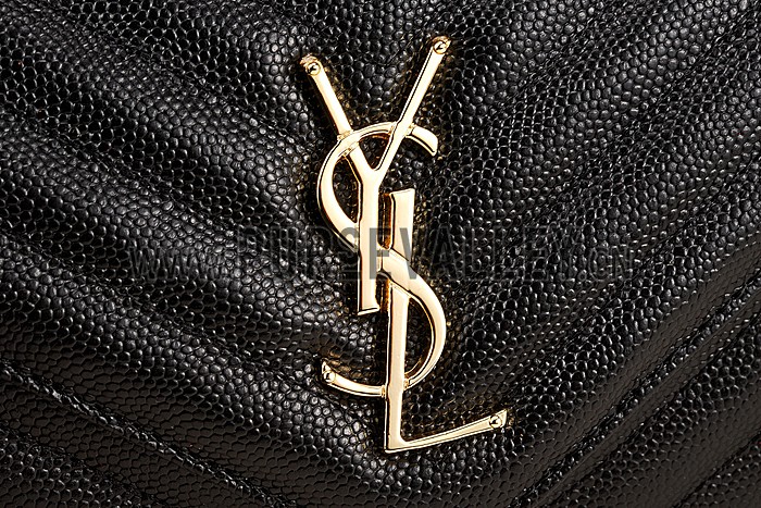 Saint Laurent Monogram Wallet On Chain Black