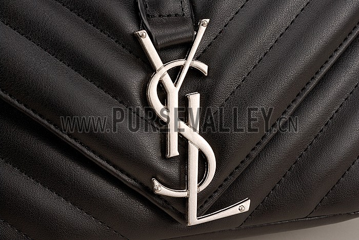Saint Laurent College Matelasse Medium Bag Black