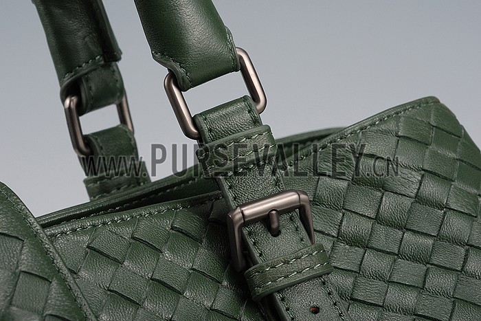 Bottega Veneta Intrecciato Nappa Top Large Handle Green Bag