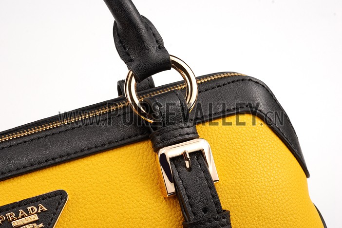 Prada Shoulder Handbag Yellow and Black
