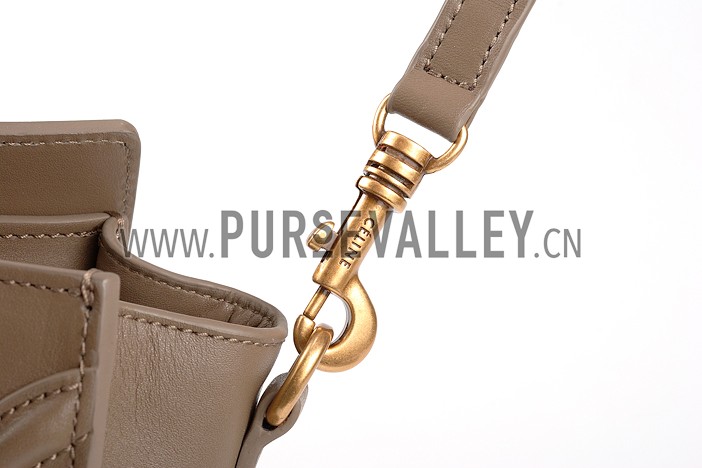 Celine Nano Luggage Khaki