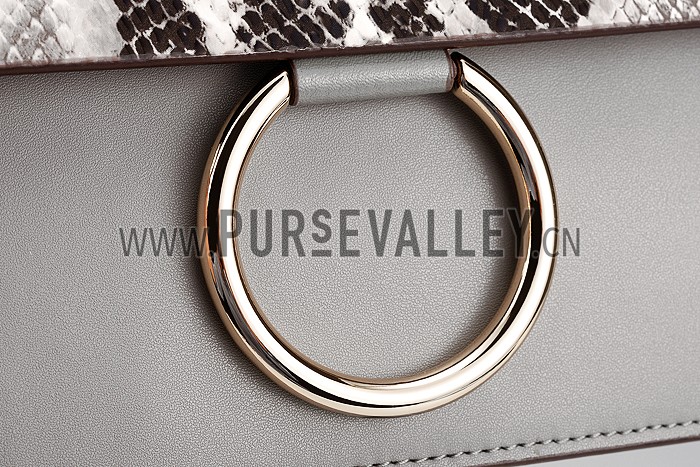 Chloe Faye Small Bag Grey and Python Pattern