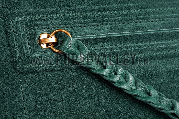 Celine Phantom Luggage Suede Leather Green