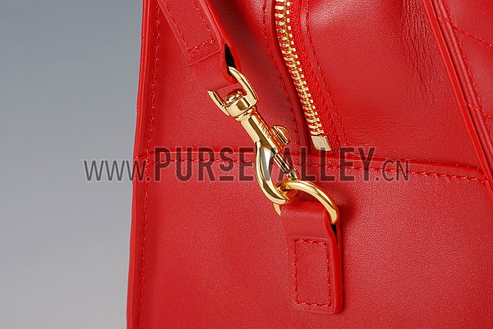 Saint Laurent Monogram Cabas Red Matelasse Leather Bag