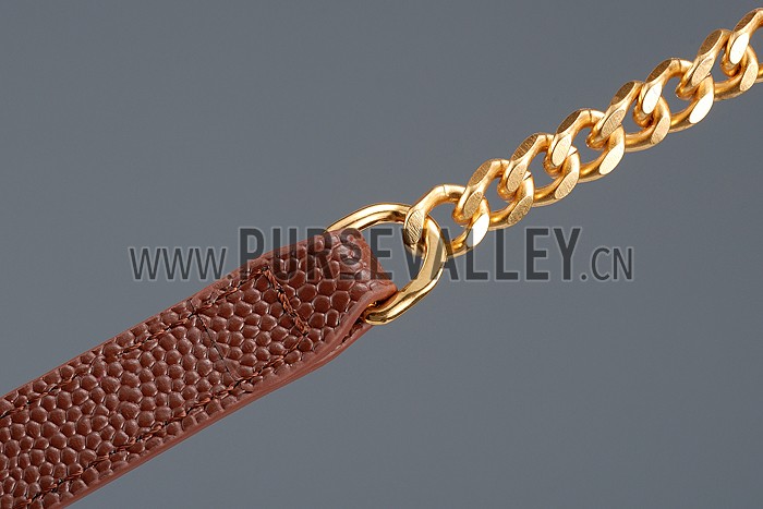 Saint Laurent Classic Monogramme Chain Wallet Brown