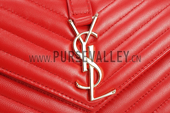 Saint Laurent Small Monogram Red Bag