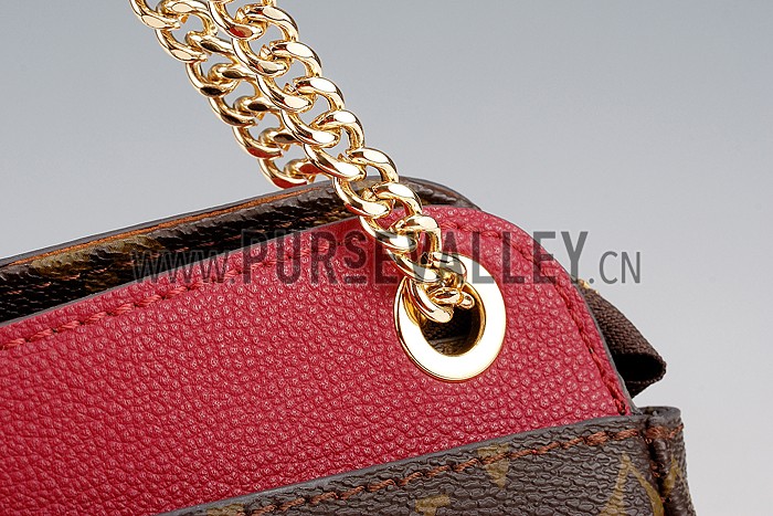 Louis Vuitton Monogram Kimono Shoulder Bag Dark Red
