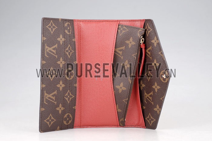 Louis Vuitton Josephine Monogram Long Rouge Wallet