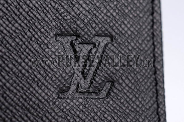 Louis Vuitton Zipped Black Taiga Wallet