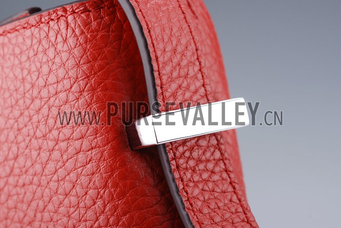 Hermes Constance Red with Silver Buckle