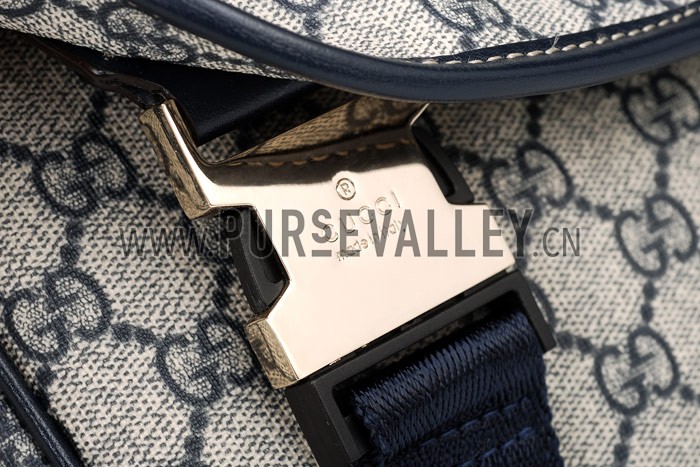 Gucci Monogram Canvas Messenger Bag Navy