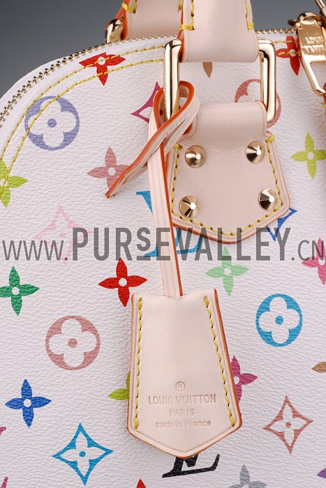Louis Vuitton White Murakami Alma PM