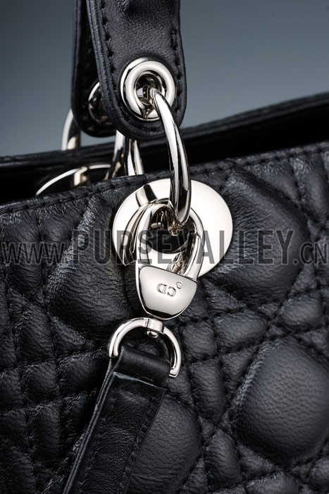 Dior Medium Lady Cannage Bag Black