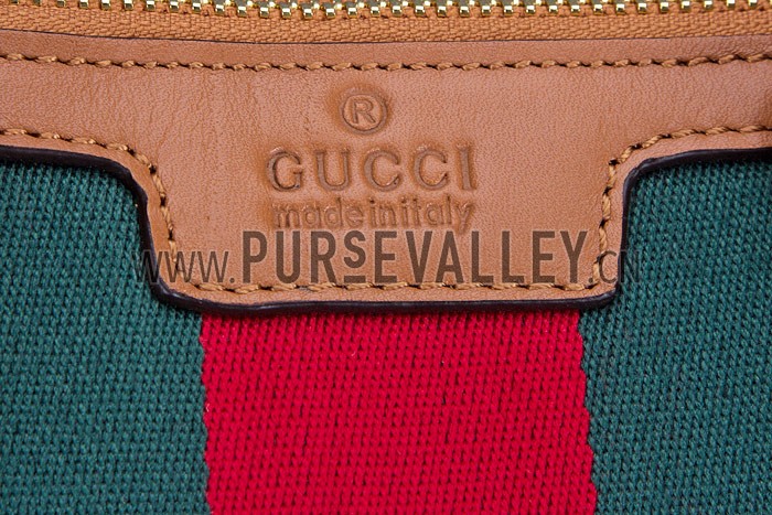 Gucci Rania Web GG Canvas with Tan Leather Trim Top Handle Tote