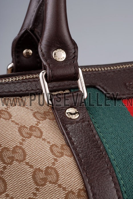 Gucci Vintage Web Medium Boston Bag