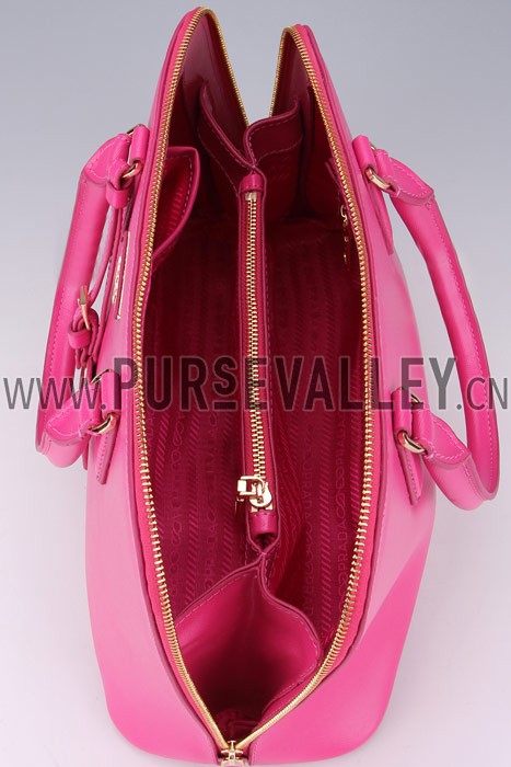 Prada Saffiano Medium Promenade Tote Fuchsia
