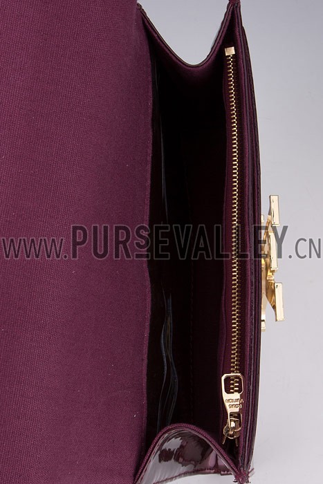 Louis Vuitton Monogram Vernis Neo Sobe Clutch Louise Plum
