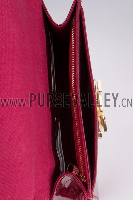 Louis Vuitton Monogram Vernis Neo Sobe Clutch Louise Red