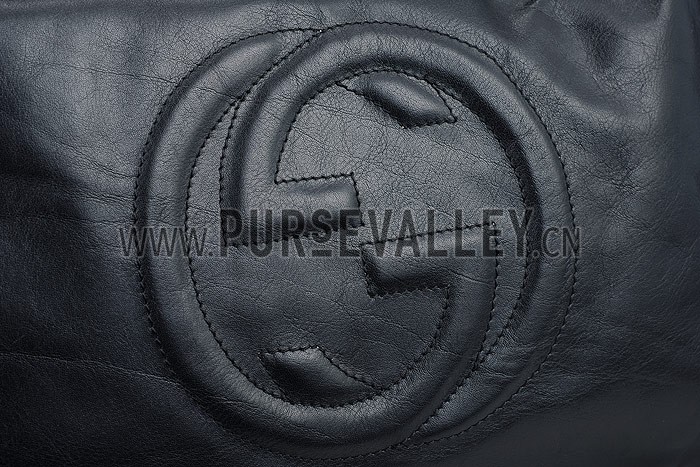 Gucci Soho Large Hobo with Embossed Interlocking G Black