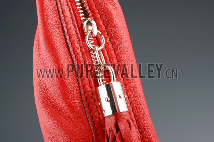 Gucci Soho Large Hobo with Embossed Interlocking G Red