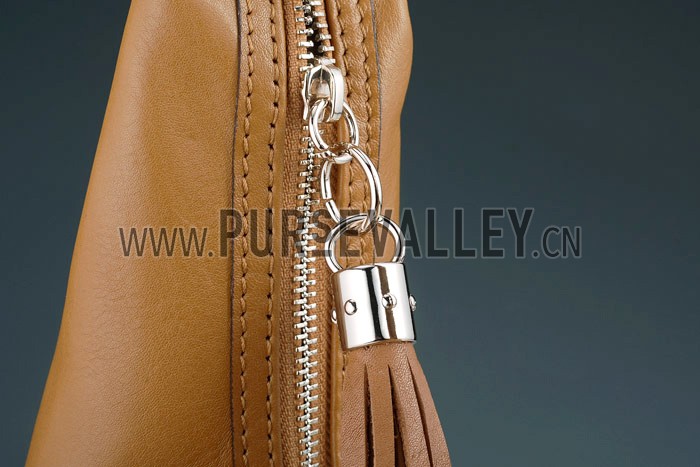 Gucci Soho Large Hobo with Embossed Interlocking G Tan