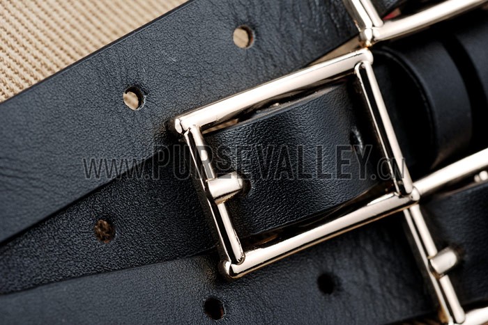Burberry Small Bridle House Check Belted Clutch Black