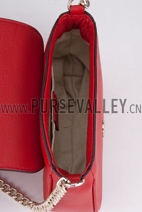 Gucci Soho Mini Shoulder Strap Bag Red