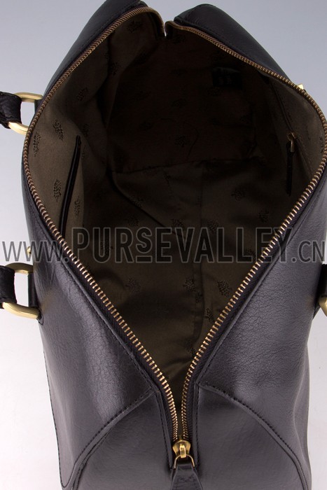 Mulberry Del Rey Black Leather Top Handle Bag