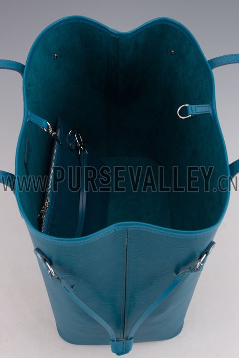 Louis Vuitton Neverfull MM Epi Leather Blue