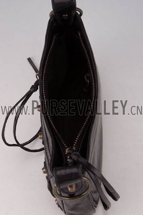 Balenciaga Giant Gold Hip Purse Black