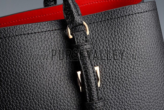 Prada Saffiano Soft Double Bag Black