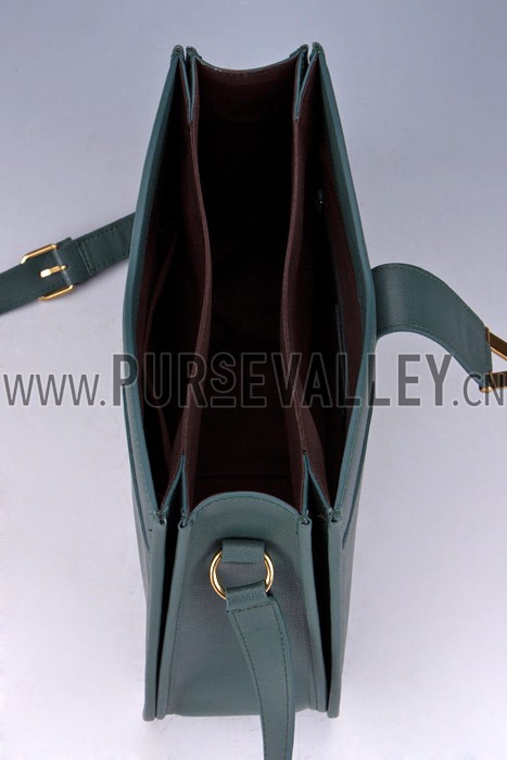 YSL Cabas Shoulder Bag Green