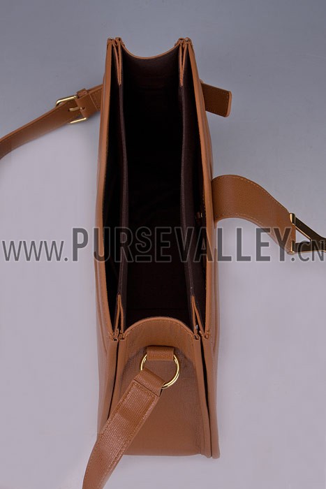 YSL Cabas Shoulder Bag Tan