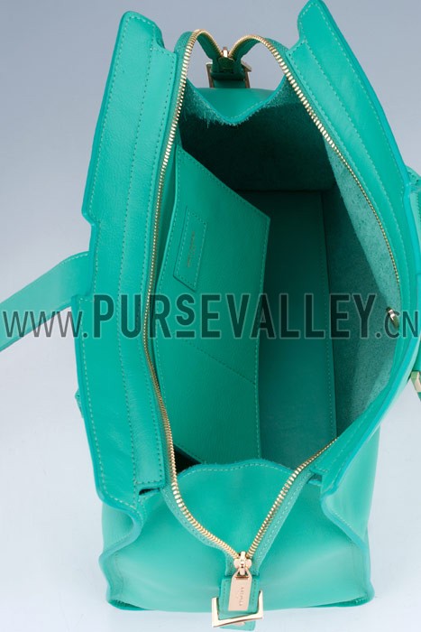 YSL Cabas Small Leather Shopper Azure