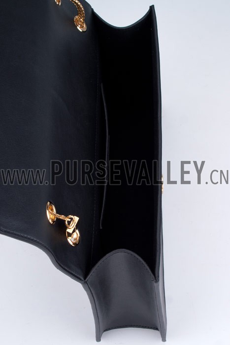 YSL Betty Medium Chain Shoulder Bag Black-White