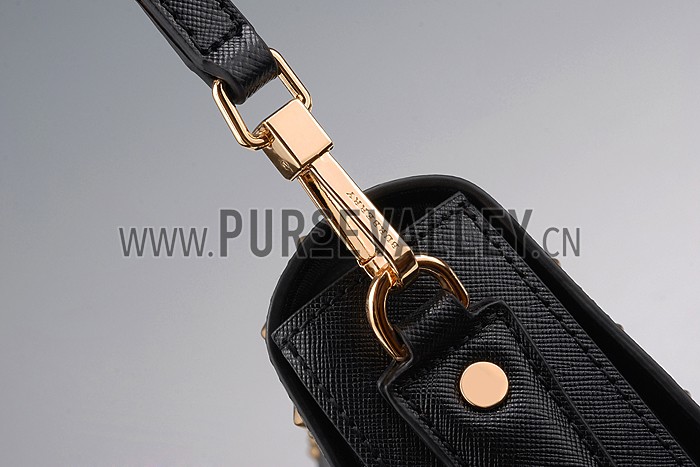 Burberry Studded Berkley Crossbody Bag Black 607789