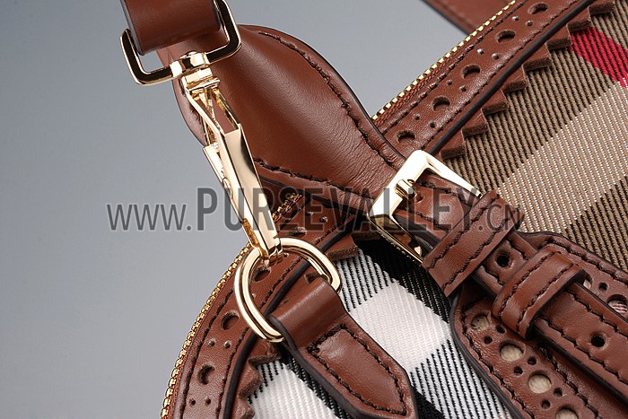 Burberry Blaze Haymarket Satchel Tan 607793